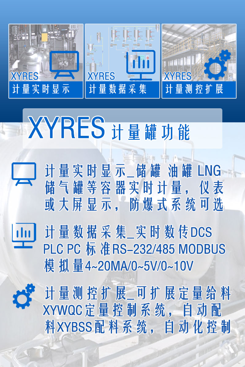 XYRES電子稱重式計(jì)量罐系統(tǒng) 功能
